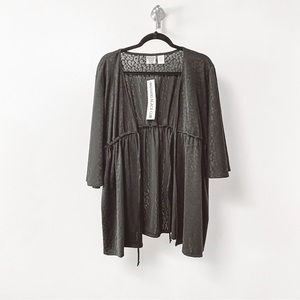 *NWT* Palisades Beach Club Leopard Print Animal Swim Pool Cover‎ Up Black